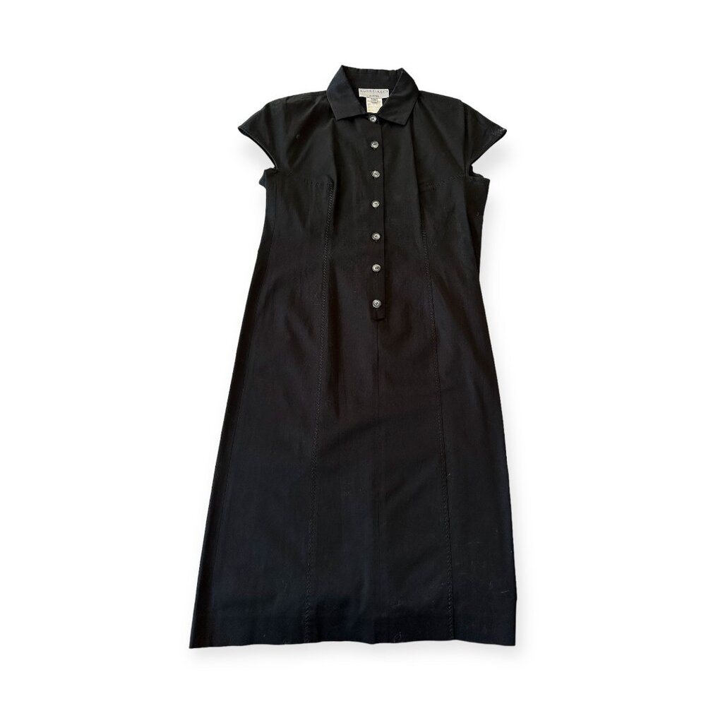 Misselleci by Les Copains Black Cotton Shirt Dress, Size 46 Italy/L